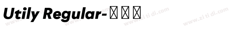 Utily Regular字体转换